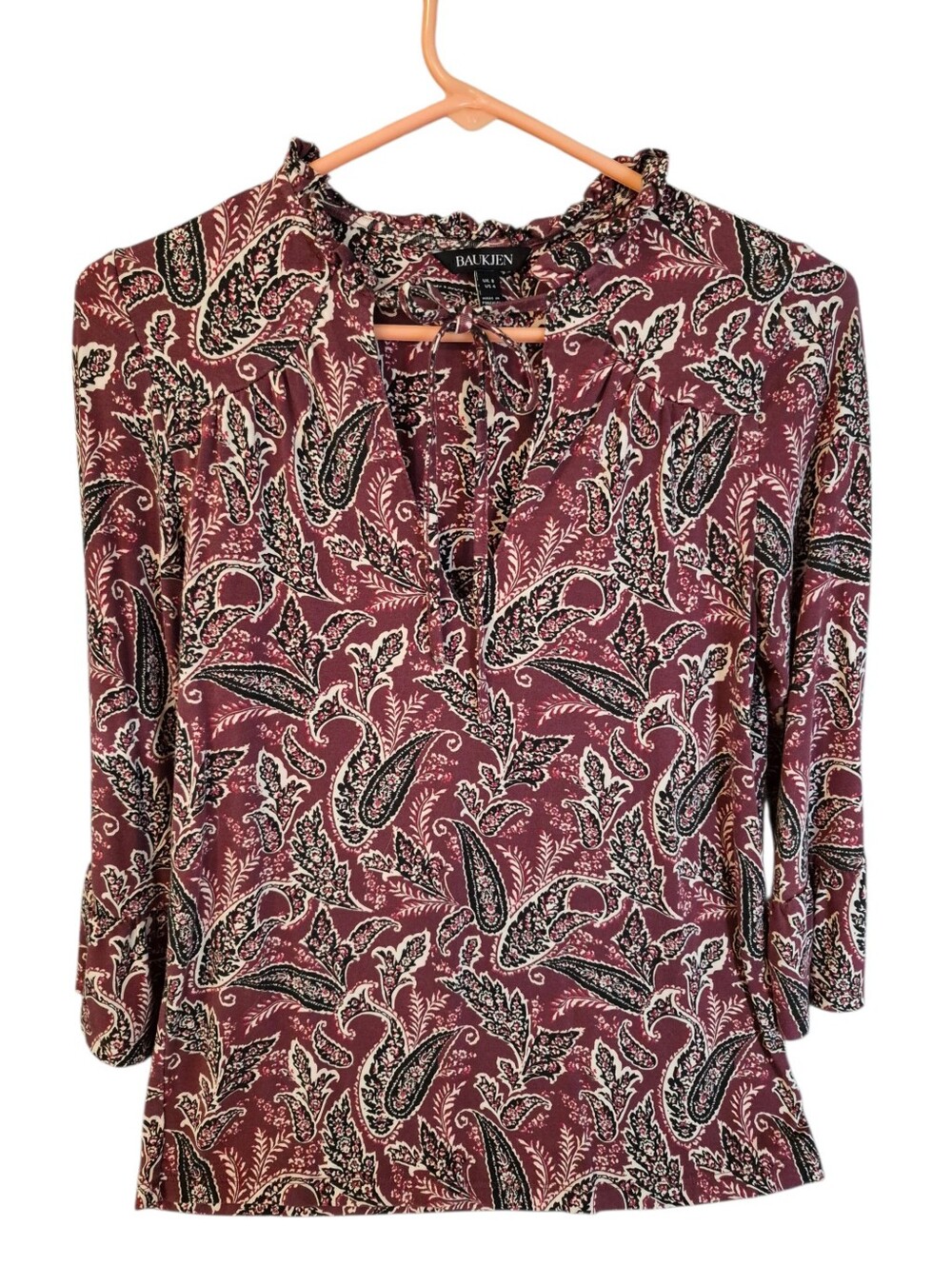Baukjen Boho Tie Neck Top - 4.        L44